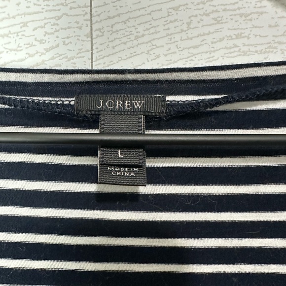 J Crew Navy/White Stripe Top Size Large - Picture 5 of 7